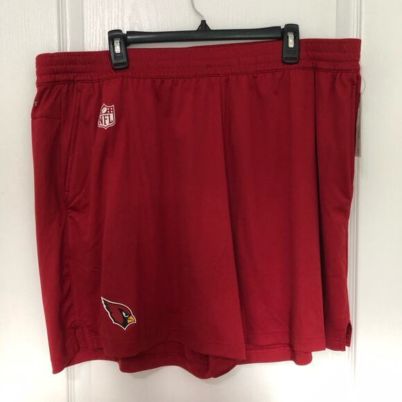 Nike Dri- Fit NFL Mens Arizona Cardina Short Size 3XL Red Logo Stretch Pull On - Picture 2 of 13